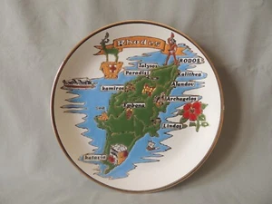 Greek decorative ceramic plate island Rhodes hand made Pipos - Picture 1 of 10