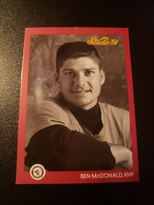 1991 Leaf Studio Ben McDonald Baltimore Orioles Pitcher MLB Baseball Card #6
