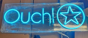 Neon Sign 24 inch x 9 inch OUCH! changing colors with remote control - Picture 1 of 10