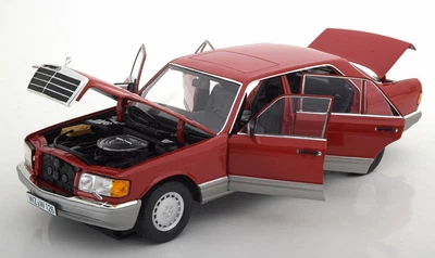 MERCEDES BENZ 560 SEL W126 1987 Rosso NOREV 183463 1/18 METALLO - Immagine 1 di 4