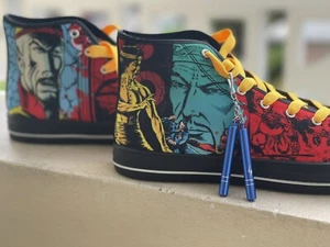 Custom Shang-Chi Comic Collage Sneakers, Yellow Shoeless 9.5-10 - Picture 1 of 8