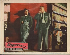 NIGHTFALL original 1957 lobby card ALDO RAY/FILM NOIR 11x14 movie poster