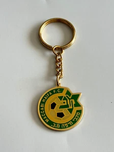 Vintage 90's Maccabi Haifa Metal Keychain Israel Football Soccer - Picture 1 of 3