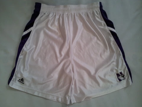 MADE IN USA ADIDAS 2003 NORTWESTERN WILDCATS WOMEN'S PRO CUT BASKETBALL SHORTS Cover