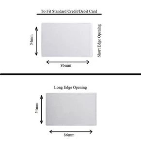 Copertura antipolvere in plastica trasparente carta di debito protezione patente di guida custodia ID - Foto 1 di 8