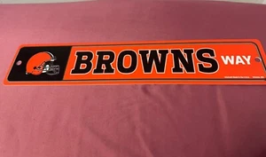 Cleveland Browns 3.75x19 Plastic Street Sign Way NFL - Picture 1 of 2