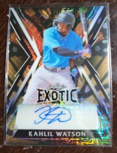Kahlil Watson 2023 Leaf Exotic Auto Butterfly Mojo # 2/2 Guardians 
