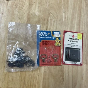 Markante Hardware Rückseite Halterung Dekorative Ringe Vintage Bilderrahmen Wandaufhänger - Bild 1 von 4
