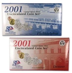 2001 Uncirculated Coin Set U.S Mint Original Government Packaging OGP - Picture 1 of 7