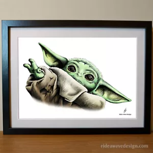 Baby Yoda, Star Wars Art Print - Digital print, movie poster - Picture 1 of 3