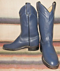 Womens Vintage Wrangler Navy Leather Cowboy Boots 6 M NEW with Box