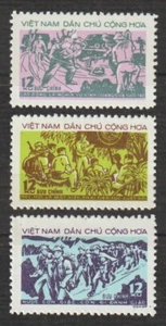 1973 North Vietnam Stamps Road Building Scott # 710 - 712 MNH - Picture 1 of 1