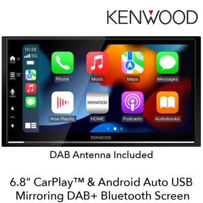 Kenwood DMX7722DABS - 6,8" CarPlay™ y Android espejo USB automático DAB + Bluetooth Foto 1 de 2