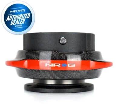 NRG Gen 2.2 Black Quick Release w  Red Carbon Fiber Oval Ring SRK-220BK-CF/RD - Image 1 of 4