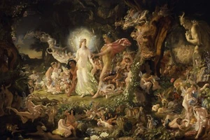 La pelea de Oberón y Titania de Joseph Noel Paton Giclee estampado + envío gratuito - Imagen 1 de 3