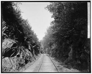 Summit cut, Rutland Railroad, pistes, Green Mountains, VT, Detroit Publishing Co, 1900