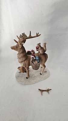 Villeroy & Boch Reindeer/Deer Christmas Figurine Decor Faulty - Image 1 of 4
