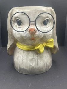 Maceta de animales con conejito con gafas - Imagen 1 de 3