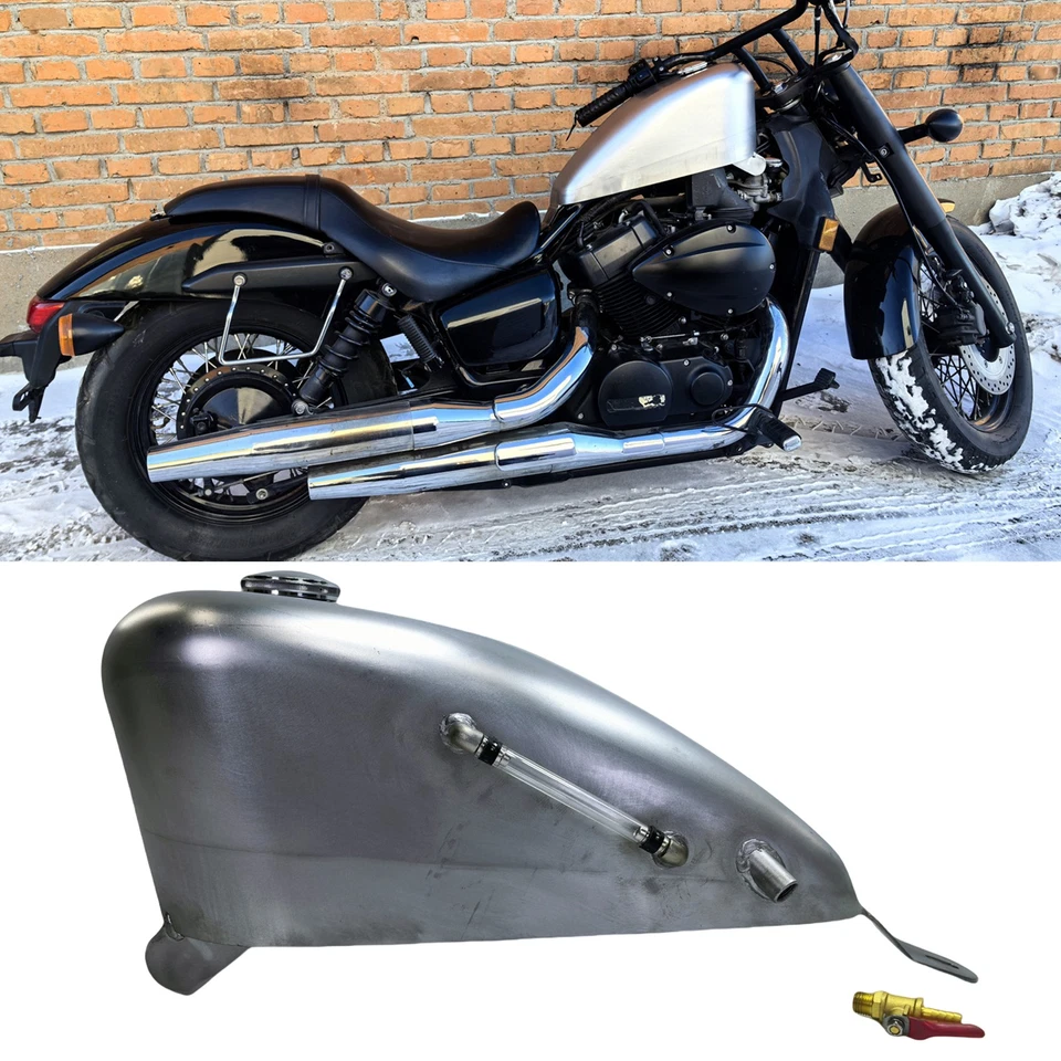 Motorcycle Petrol Gas Fuel Tank For HONDA VT750 SHADOW 750 2004-2009 2005 Silver - Image 1 of 4