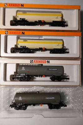 Arnold N 4372 2x Kesselwagen Scharr VTG Arnold + 2x 4371 Kesselwagen "SOGEFA" - Bild 1 von 4