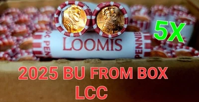 2025 Lincoln SHIELD Cent Penny P Philadelphia - 5X  Rolls - 50coins per roll - Image 1 of 2