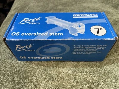 FORTE PRO THREADLESS STEM 90 MM CLAMP 31.8 MM 1 1/8 INCH 7 DEGREE 156 GRAMS - Image 1 of 4