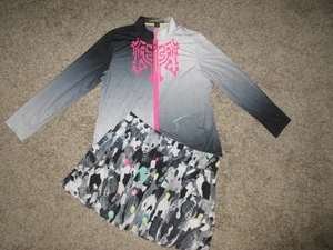 JAMIE SADOCK 2 PC SET GOLF OUTFIT SKIRT SKORT SZ 16 LONG SLEEVE 1/4 ZIP TOP XL - Picture 1 of 9