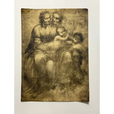 Impresión artística facsímil Leonardo da Vinci La Virgen y Santa Ana Fratelli Alinari Foto 1 de 3