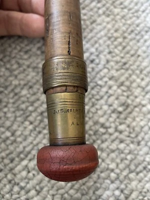 JJS Walker Bampton & Co Makers Alnwick Bamboo Spinning Fishing Rod 2pc Antique - Image 1 of 4