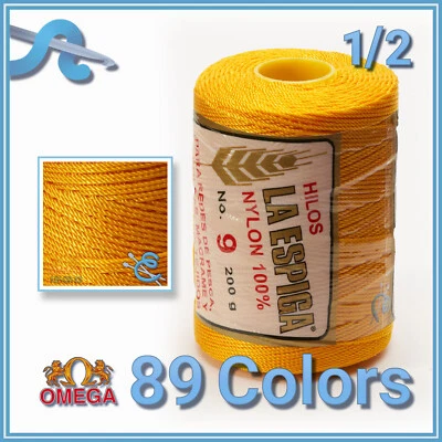 ESTAMBRES.COM ESPIGA NO.9 by Omega - Strong 100% Nylon String Cord for Fine Crochet and Crafts