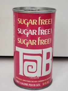Vintage 70er Jahre Zuckerfrei Tab 12 Unzen Breite Naht Soda Dose - Coca Cola - Bild 1 von 9