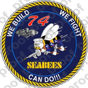 AUFKLEBER USN MCB 74 SEABEE CAN DO - Bild 1 von 1