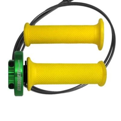 Punhos de controle de aceleração rápida verde Accossato dourado Suzuki GSXR600 2006-2010 - Imagem 1 de 4