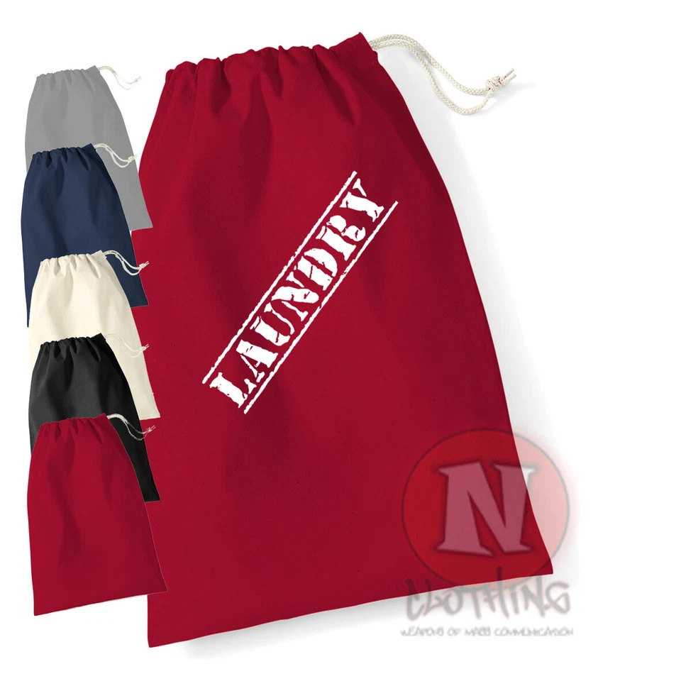 Clothes Laundry Drawstring bags 2 sizes 5 colours clothing washing launder  - Image 1 of 1