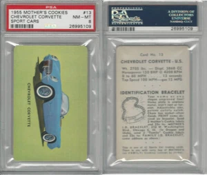 D72 Mother's Cookies, Sport Cars, 1955, #13 Chevrolet Corvette, PSA 8 NMMT - Bild 1 von 1