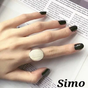 ANELLO DONNA ARGENTO UOMO REGOLABILE REGALO SCONTI INGLESE LISCIO OVALE SEXY - Foto 1 di 2