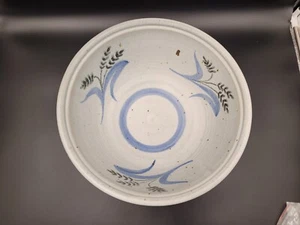Joel Edwards Mid Century Studio Art Pottery Bowl 14 Inch D Clay Blue Vintage 70s - Picture 1 of 18