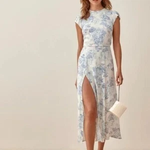 Reformation Gavin Midi Dress In Teacup Size 4 - Picture 1 of 9