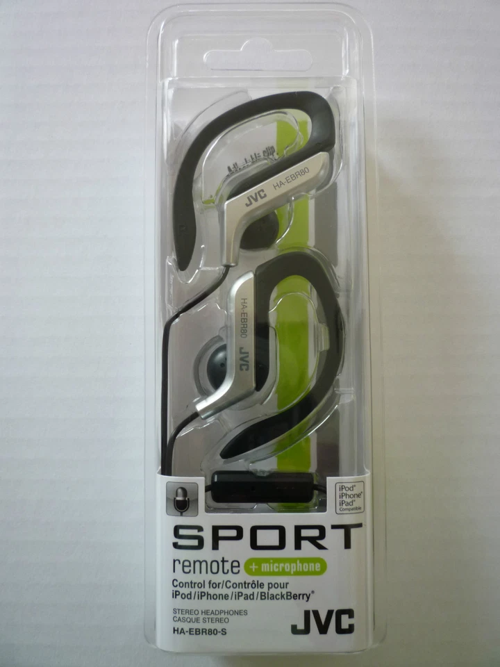 JVC Sport HAEBR80 Silver Ear-Hook Headsets - Image 1 of 2