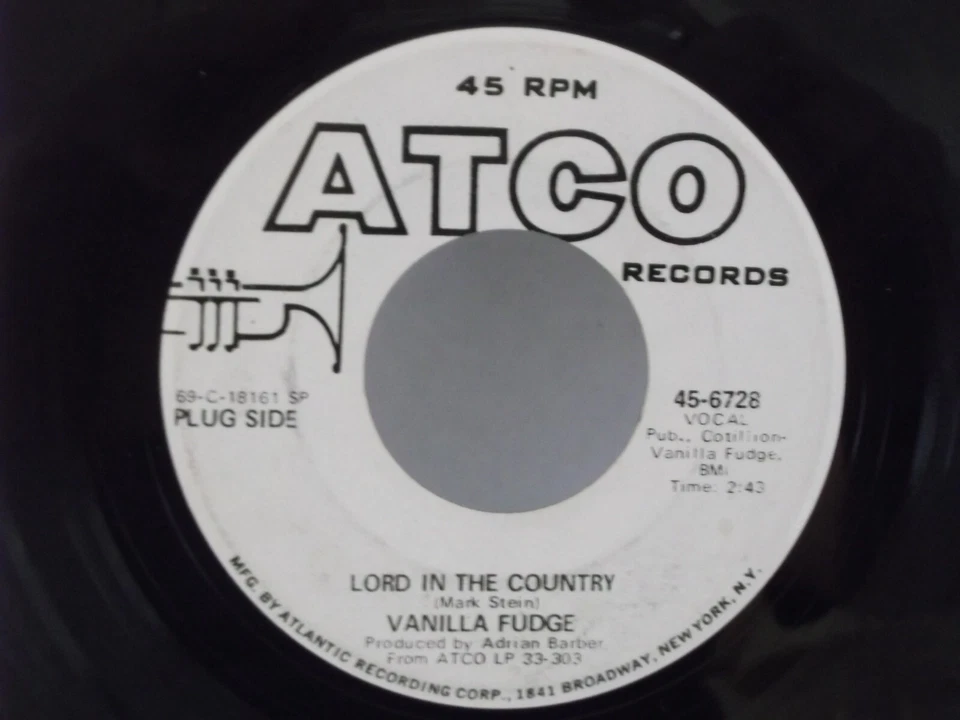 Vanilla Fudge,Atco 6728,"Lord In The Country",US,7" 45, PROMO, hard rock,1969,M - Image 1 of 2