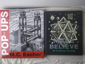 M.C. Escher Pop-Ups & Make Believe M.C. Escher for Kids x2 Hardcovers - Picture 1 of 12
