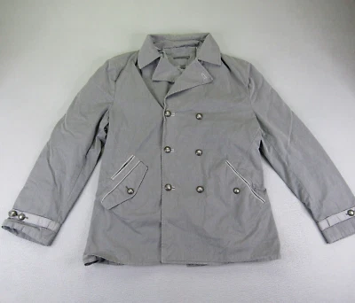 Jaqueta John Varvatos Masculina 38 Cinza Blazer com Peito Duplo Casaco Esportivo Bolso Inclinado - Imagem 1 de 4