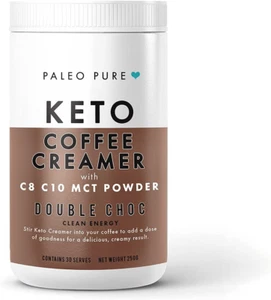 Keto Coffee Creamer Protein Mix with MCT Powder Double Choc 250 G - Picture 1 of 12