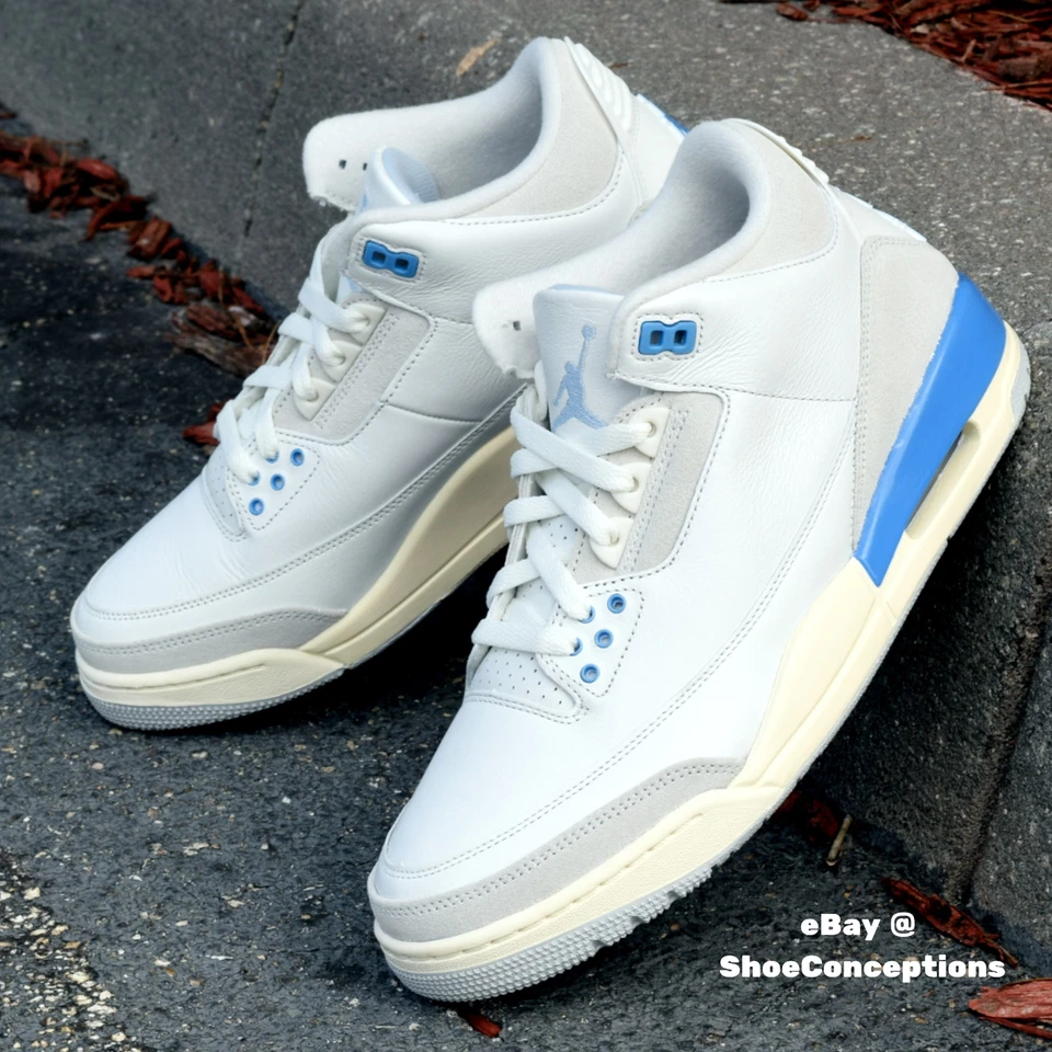 Nike Air Jordan 3 ретро туфли Summit белый Hyrdogen синий CT8532-101 мужчин новый - Изображение 1 из 4