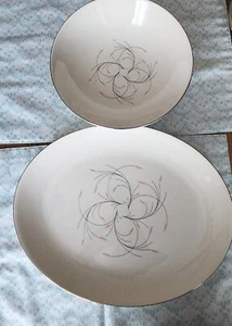 Lot 2 Homer Laughlin Rhythm Capri 50's Vintage - Serving Platter & Bowl - Picture 1 of 10