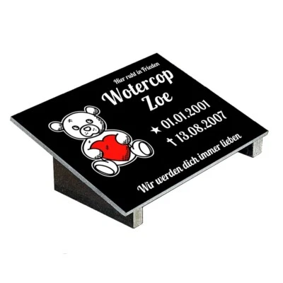 Grabplatte mit Gravur GRANIT, Gedenktafel, Grabstein für 1-2 Pers., N8 - Bild 1 von 4