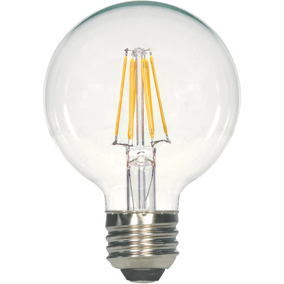 Satco (6-Pack) LED G25 Medium 5.5 W (60 W) 120V  2700K Globe Light Bulbs  S29878 - Image 1 of 1