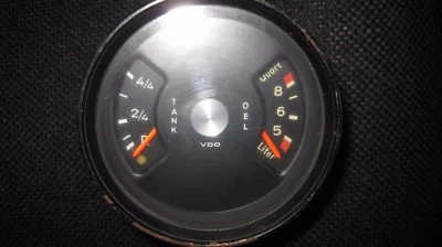 Porsche 911 Fuel (Gas) / Oil Combo Gauge VDO  911-641-202-00 ORIGINAL USED  - Image 1 of 4