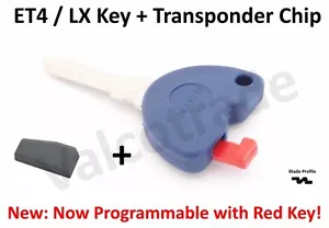 Llavero en blanco sin cortar para adaptarse a Vespa ET4. LX, LXV 125, 200, 250, 300 + Chip Transpondedor. - Imagen 1 de 1