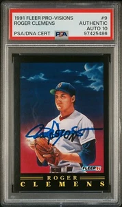Roger Clemens 1991 Fleer Pro-Visions Signed Baseball Card #9 Auto PSA 10 7425486 - Picture 1 of 2